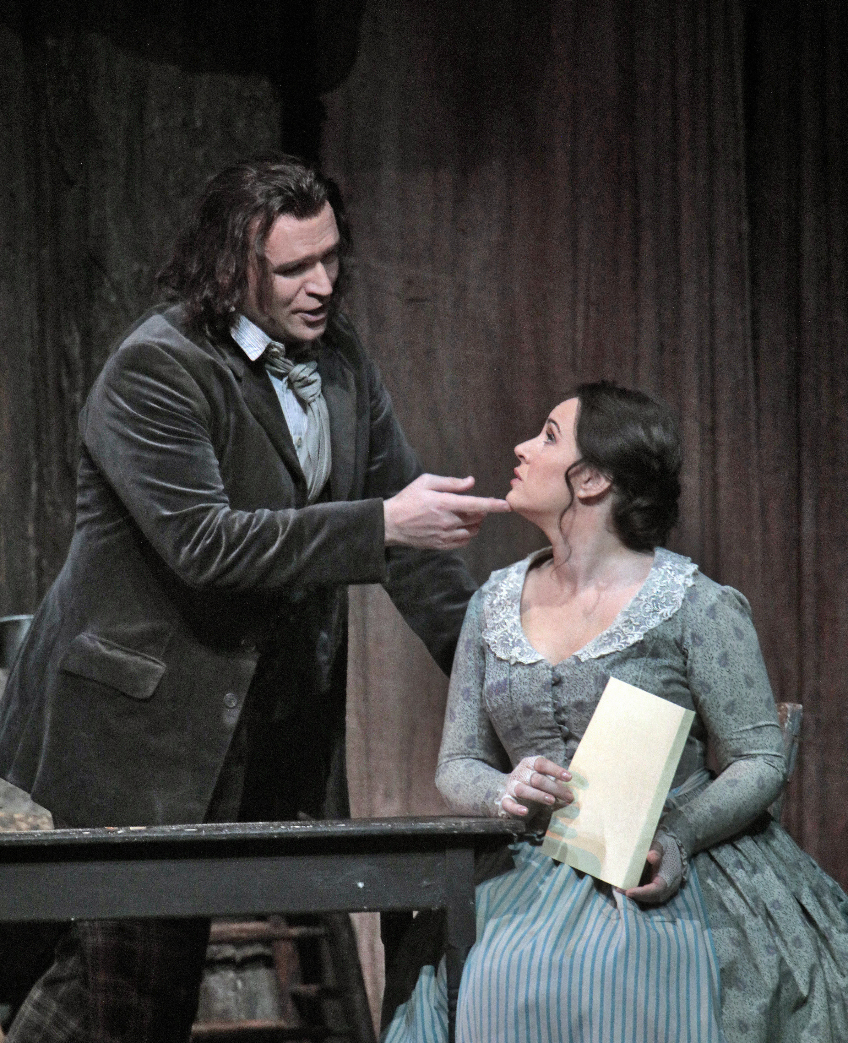 Michael Fabiano as Rodolpho and Sonya Yoncheva as Mimi in Puccini's La Boheme.