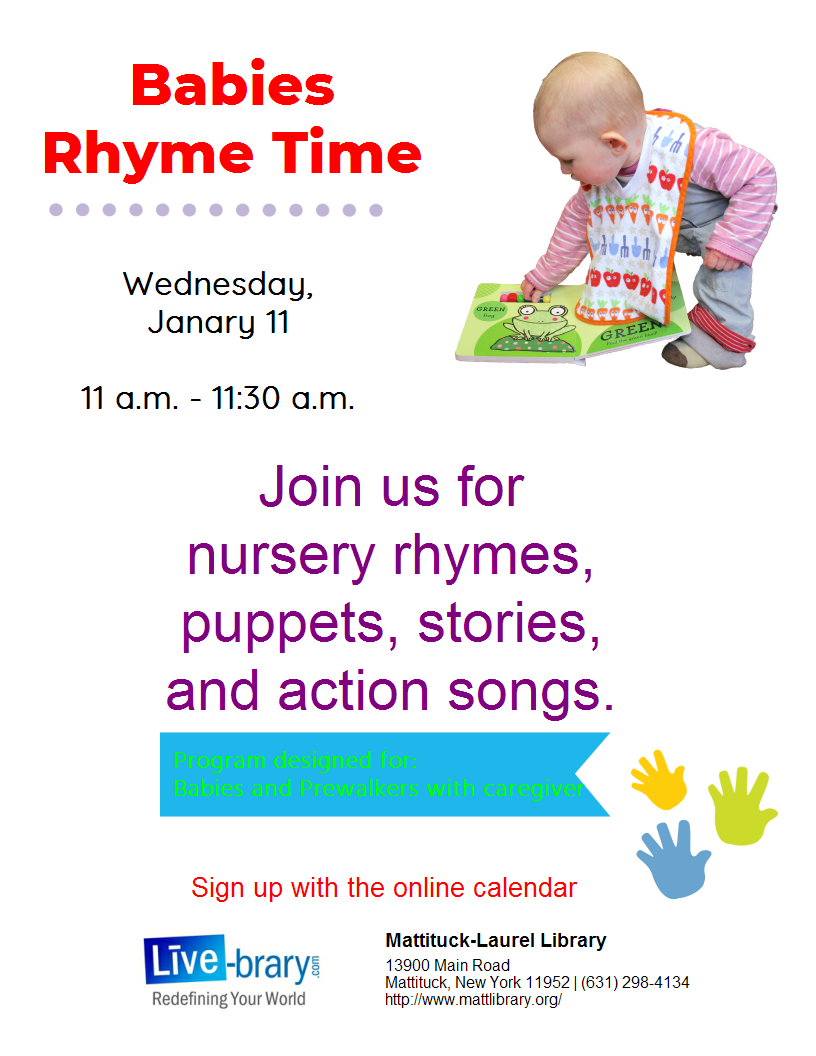 Enjoy time with your little one singing rhymes and enjoying puppets.
