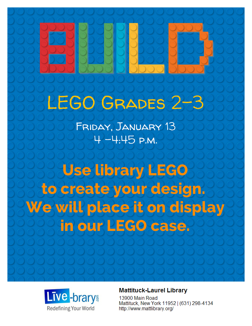 Join us and create with library LEGO